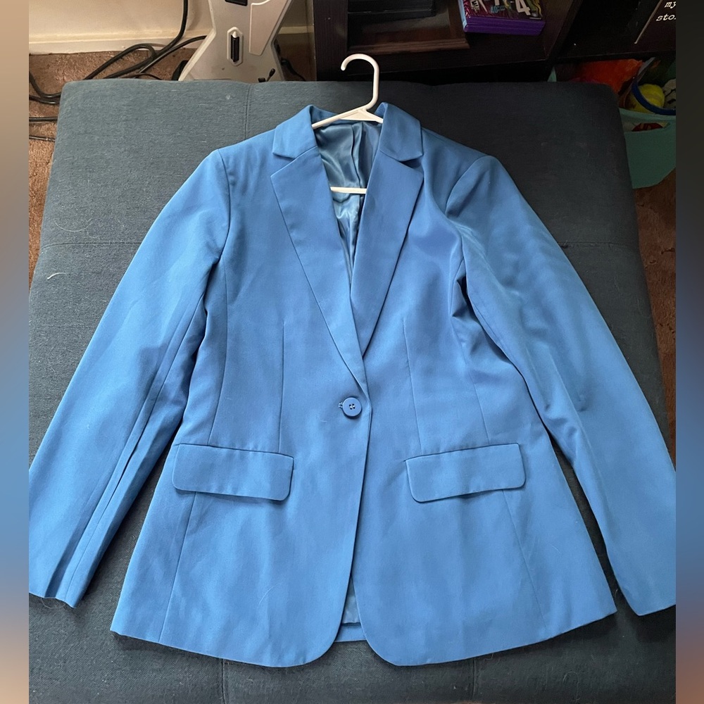 Royal blue women’s blazer size Large